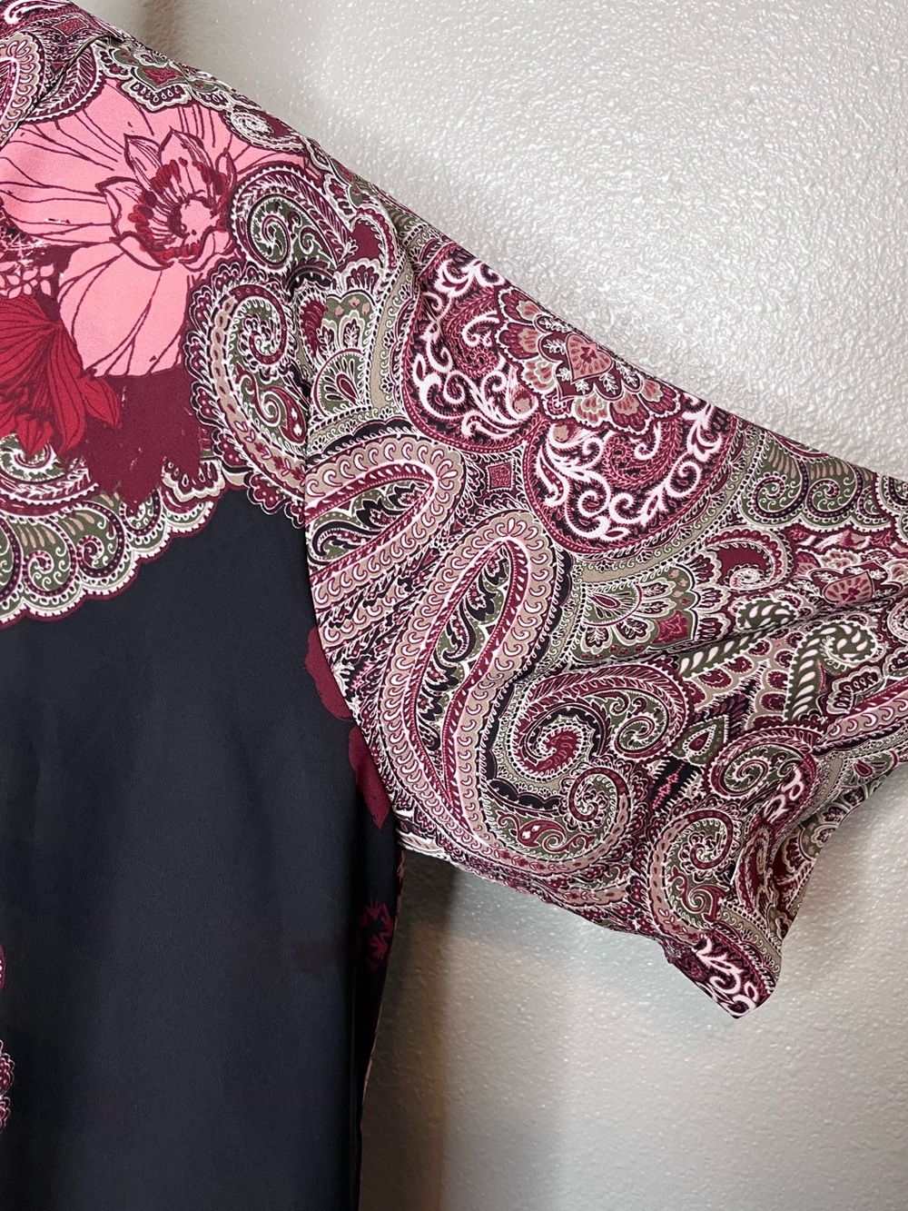 Catherines Dark Floral Whimsigoth Boho Witchy Open Front Kimono Sz 1X - Picture 9 of 11
